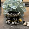 Black Shell & Mirror Work Bangle Set