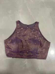 Purple Gold Foil Blouse