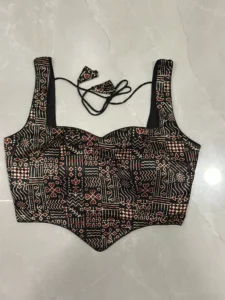Black Geometric Printed Blouse