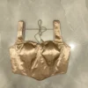 Rose Gold Metallic Corset Blouse