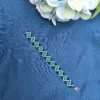 Blue & Black Beaded Woven Bracelet