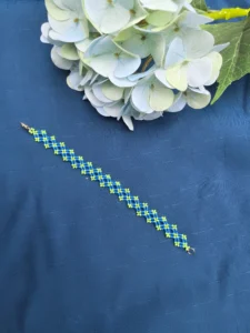 Blue & Green Beaded Handcrafted Bracelet