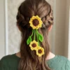Handmade Yellow Sunflower Hair Accessory