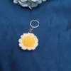Handmade Crochet Daisy Flower Keychain