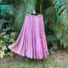 Lavender Pink Shimmer Flared Navratri Lehenga with Tassel Detailing
