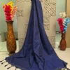 Navy Blue Sequin Saree with Tassel Border